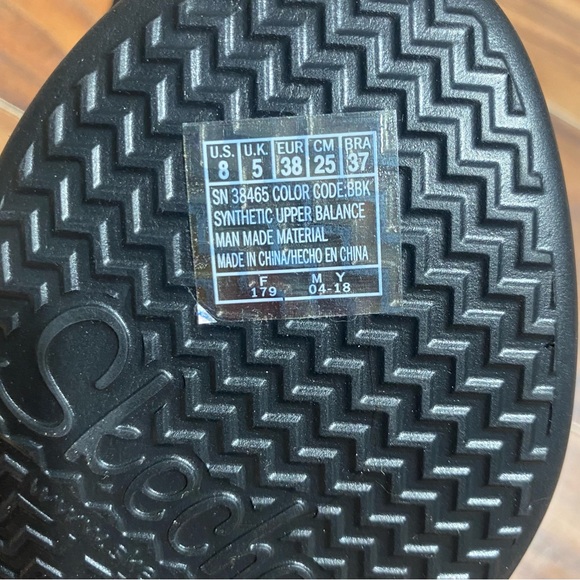 Skechers Young At Heart Wedge Sandals Black Memory Foam size 8 - Picture 6 of 8